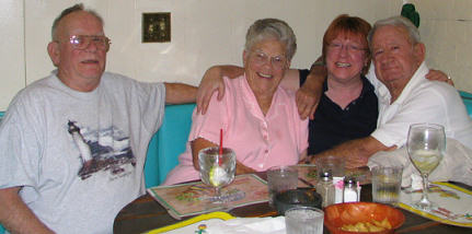 Howard with daughter, Lorelle, and Aunt Vivian and Uncle Bill Hinesly, Desert Hot Springs, California, 2006